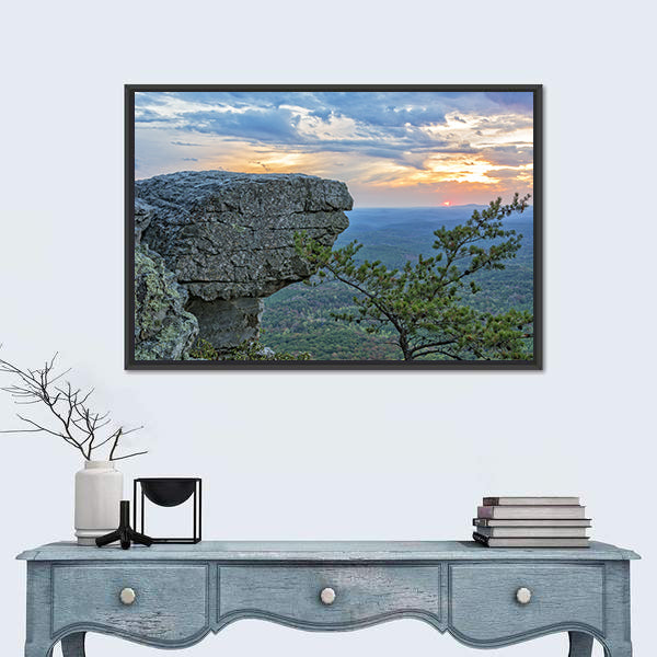 Sunset at Cheaha Mountain State Park Canvas Wall Art