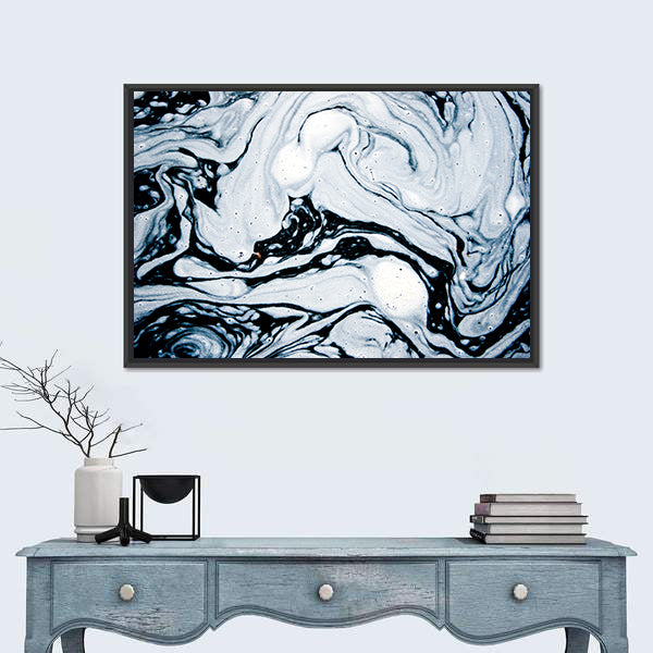 Water Foam Marble Abstract Canvas Wall Art