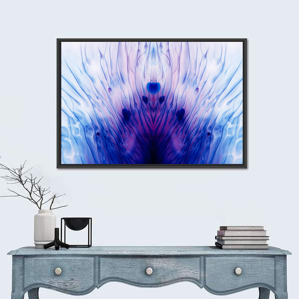 Blue Lotus Mandala Abstract Canvas Wall Art