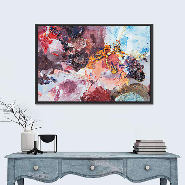 Multicolored Impasto Brushstrokes Canvas Wall Art