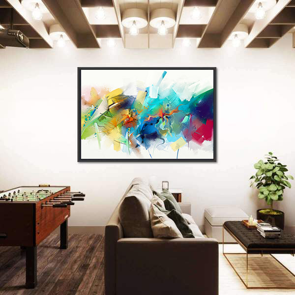 Hand-drawn Abstract Brushstrokes Canvas Wall Art