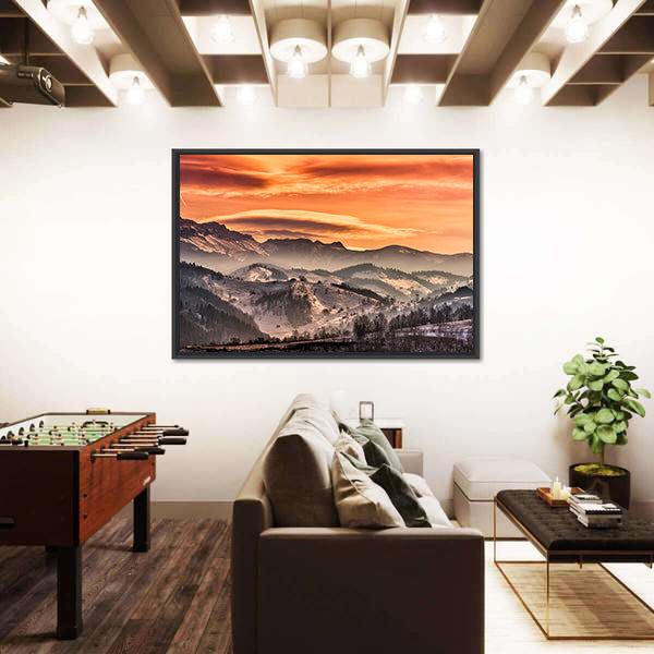 Mountain Landscape Pestera In Romania Canvas Wall Art