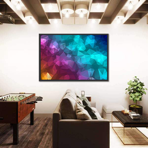 Low Poly Triangle Abstract Canvas Wall Art