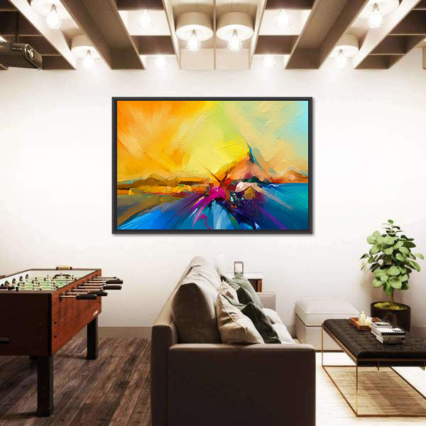 Sail on Sea Abstract Landscape Canvas Wall Art