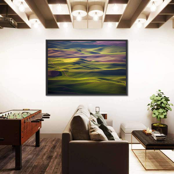 Palouse Rolling Hills at Golden Hour Canvas Wall Art
