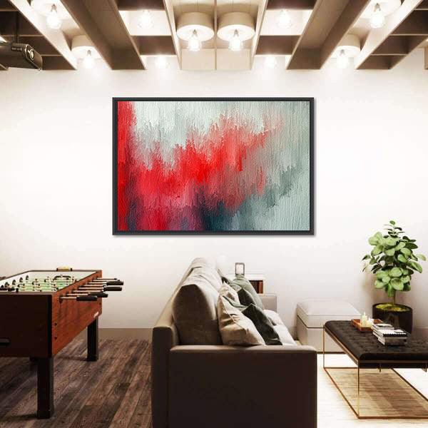 Twilight Red Abstract Canvas Wall Art