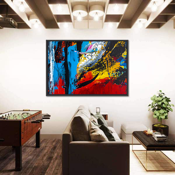 Fragment of Brushstrokes Canvas Wall Art