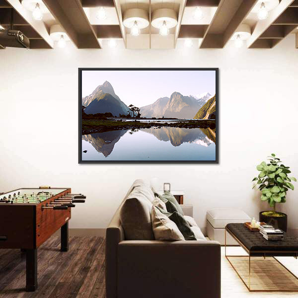Milford Sound Early Morning Reflection Canvas Wall Art