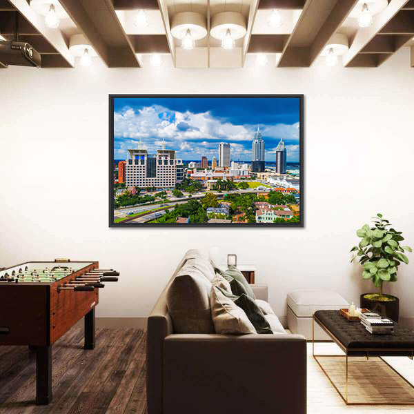 Alabama Downtown Skyline Canvas Wall Art
