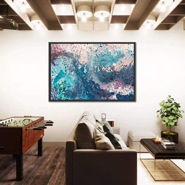 Sandy Sea Abstract Canvas Wall Art
