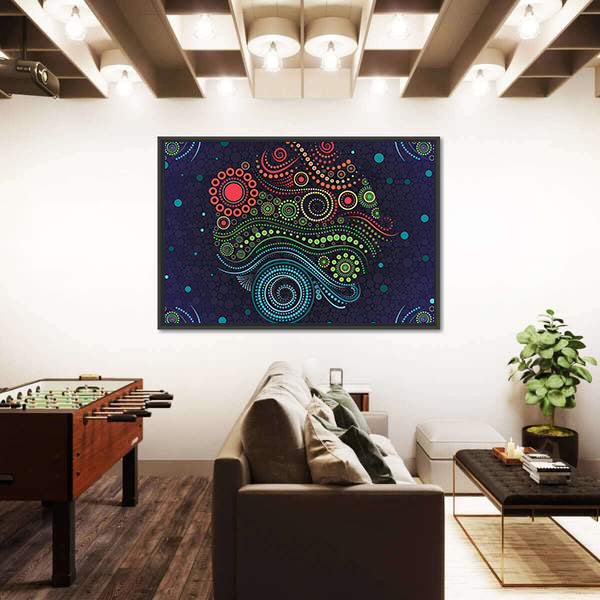 Colorful Aboriginal Dot Canvas Wall Art