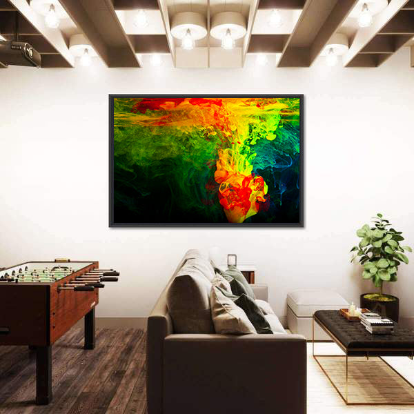 Dissolving Paint in Water Canvas Wall Art