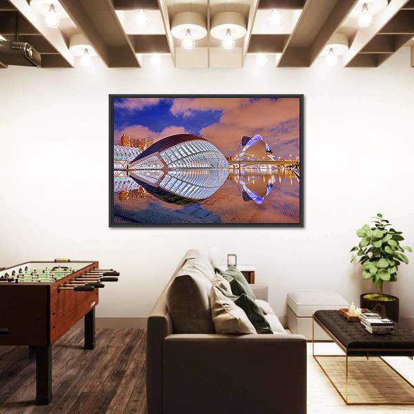 City of Arts and Sciences at Dusk Canvas Wall Art