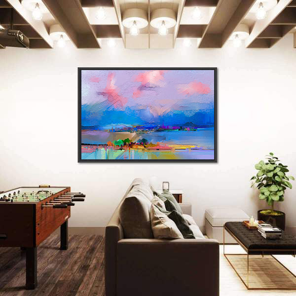 Colorful Sky Abstract Landscape Canvas Wall Art