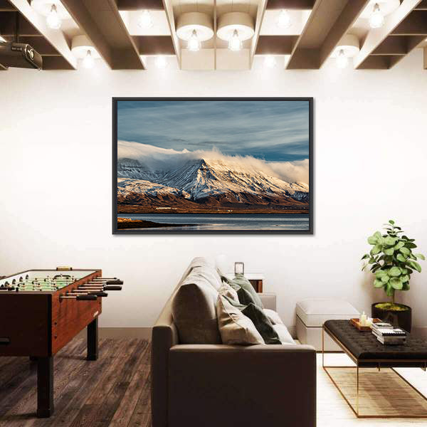 Sunrise From Reykjavik In Iceland Canvas Wall Art