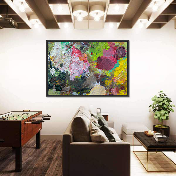 Art Palette Close Up Canvas Wall Art