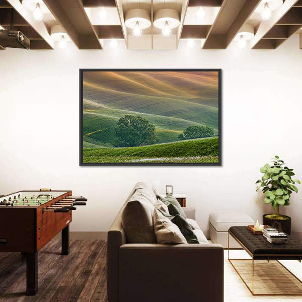 Tuscany Rolling Hills at Golden Hour Canvas Wall Art