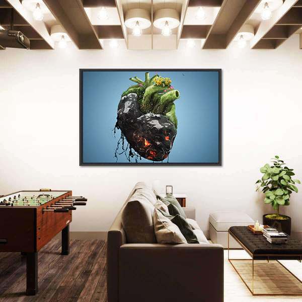 Human Heart Canvas Wall Art