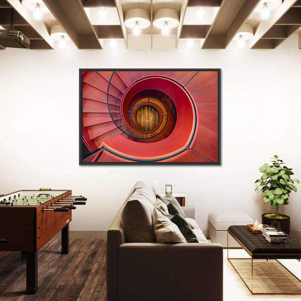 Spiral Staircase Architecture Canvas Wall Art