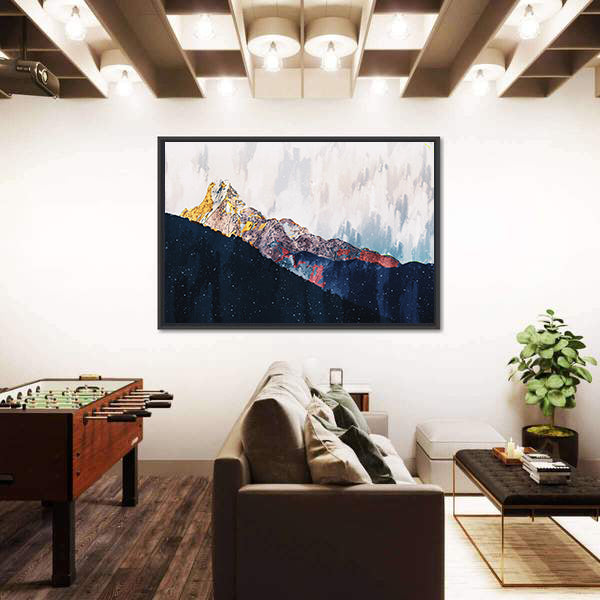 Colorful Abstract Mountain Range Canvas Wall Art