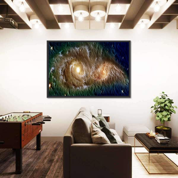 Colliding Fractal Galaxies Canvas Wall Art