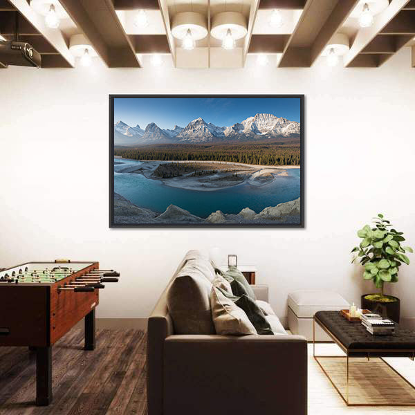 Jasper National Park Turquoise Lake Vista Canvas Wall Art