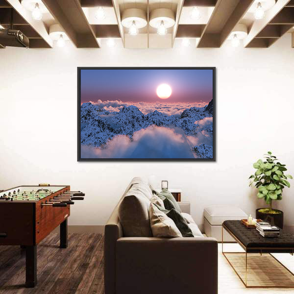 Scenic Mountain Sunset Canvas Wall Art