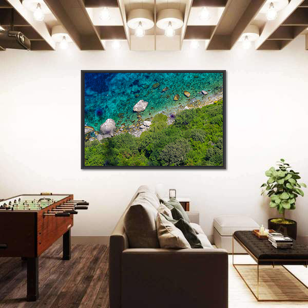 Coast Of Capri Island Canvas Wall Art