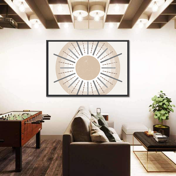 Minimalist Boho Sun Print Canvas Wall Art