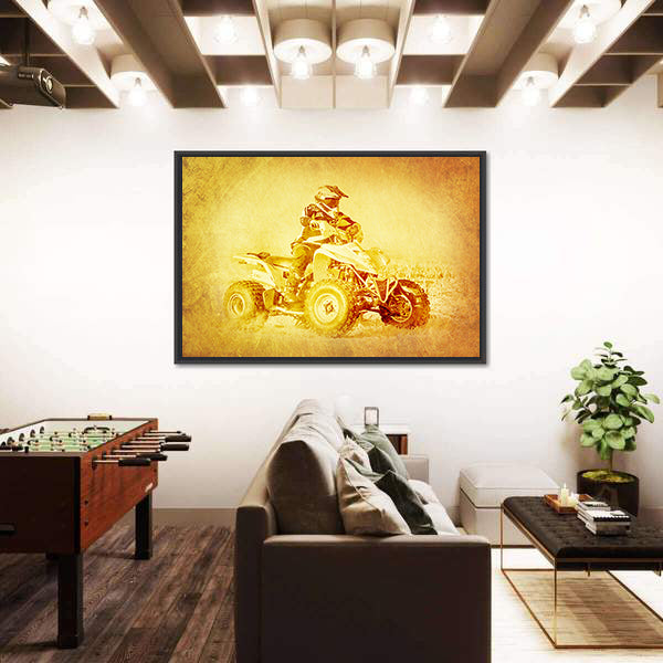 Off-road Atv Quad Bike Canvas Wall Art