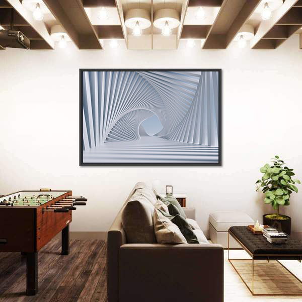 3d Spiral Tunnel Canvas Wall Art