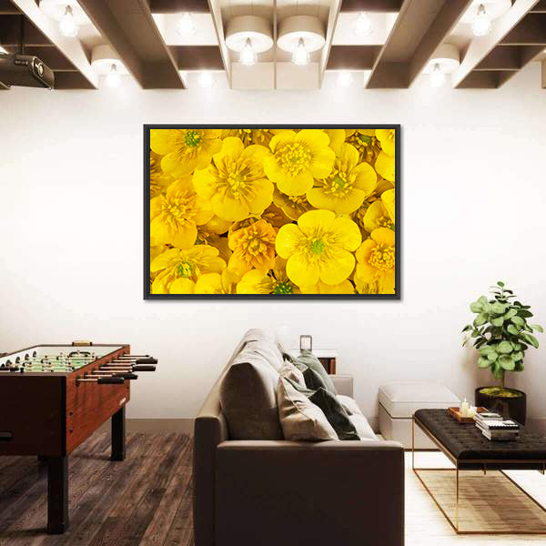 Yellow Wild Buttercups Canvas Wall Art