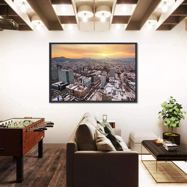 Sapporo Downtown Skyline In Hokkaido Japan Canvas Wall Art