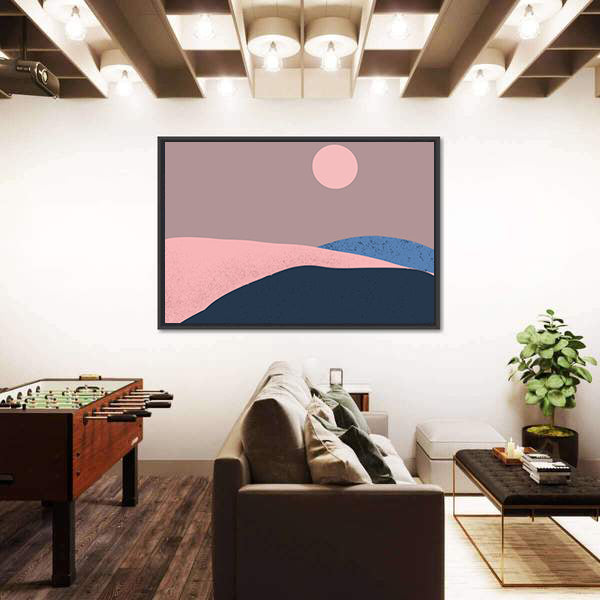 Minimalist Mountain Landscape Canvas Wall Art