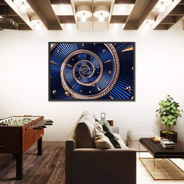 Time Spiral Watch Dial Canvas Wall Art