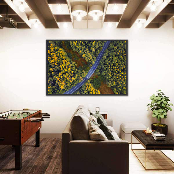 Travel Through Forest Canvas Wall Art