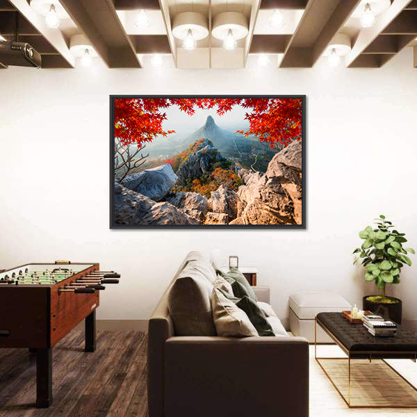 Scenic Khao No Nakhon Sawan Mountain In Thailand Canvas Wall Art
