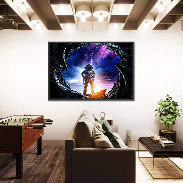 Astronaut at Spacewalk Canvas Wall Art