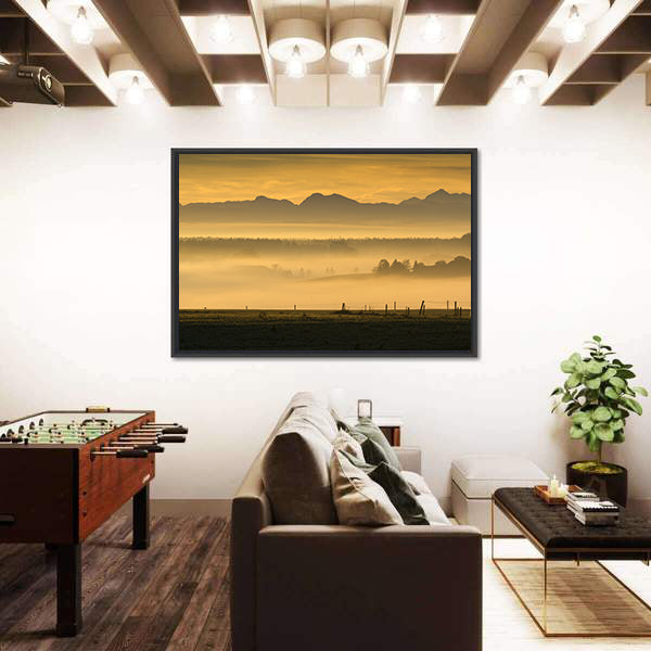 Sunrise Over The Alps In Bavaria Germany Canvas Wall Art