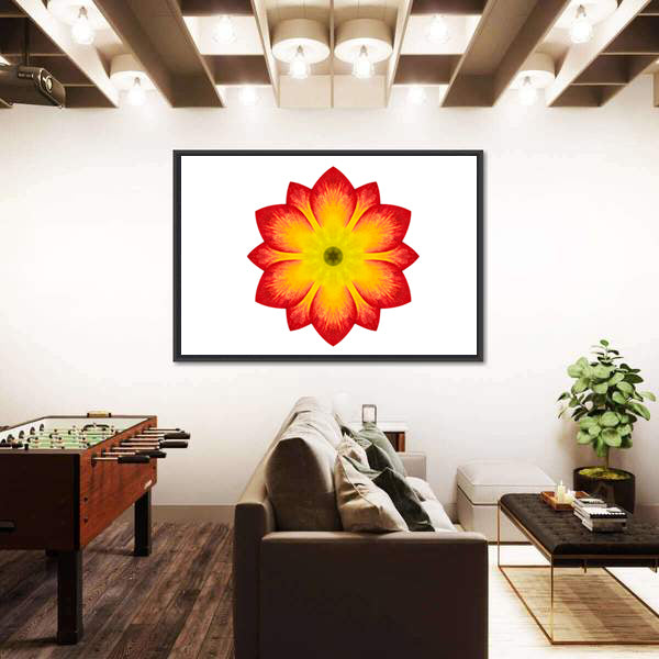 Primrose Mandala Flower Canvas Wall Art