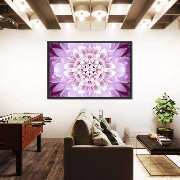 Purple Concentric Flower Canvas Wall Art