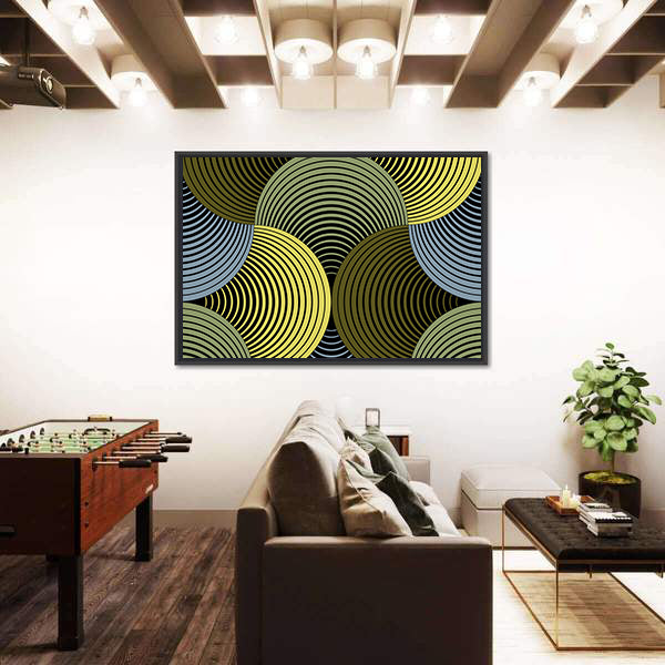 Ornate Geometric Petal Grid Canvas Wall Art