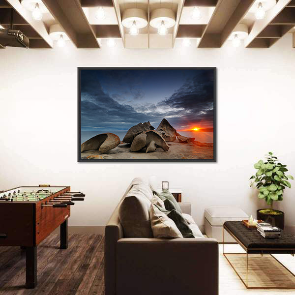 Remarkable Rocks on Kangaroo Island Beach Canvas Wall Art