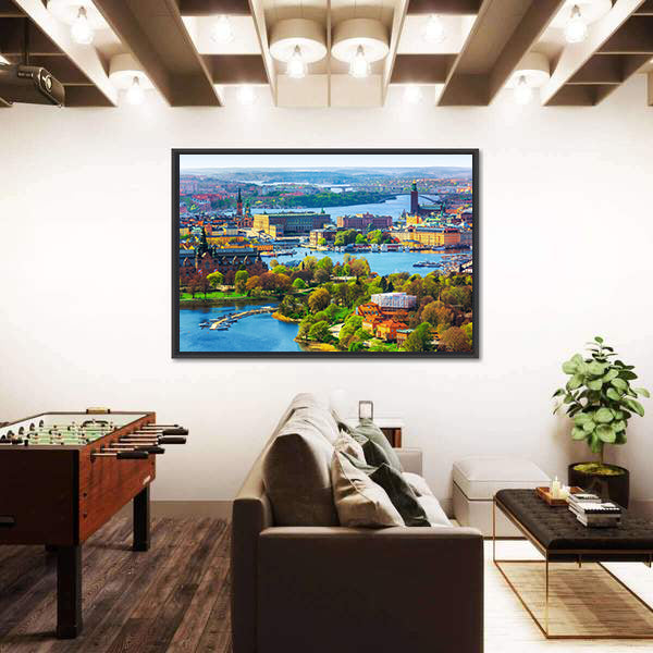 Old Town Gamla Stan In Stockholm Canvas Wall Art