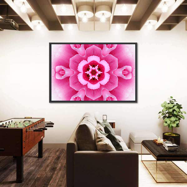 Pink Concentric Flower Canvas Wall Art