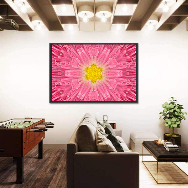Daisy Pink Flower Canvas Wall Art