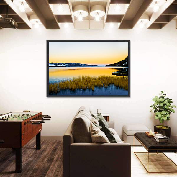 Lapland Lake In The North Of Sweden Canvas Wall Art