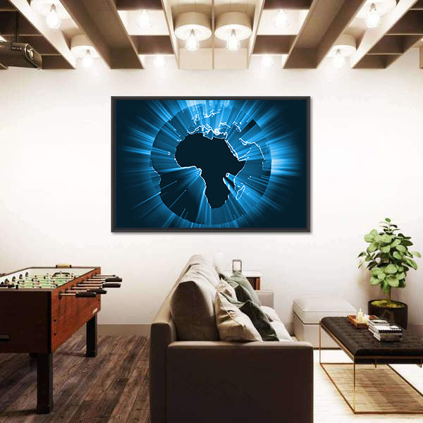 Globe Coast Land Light Explosion Canvas Wall Art