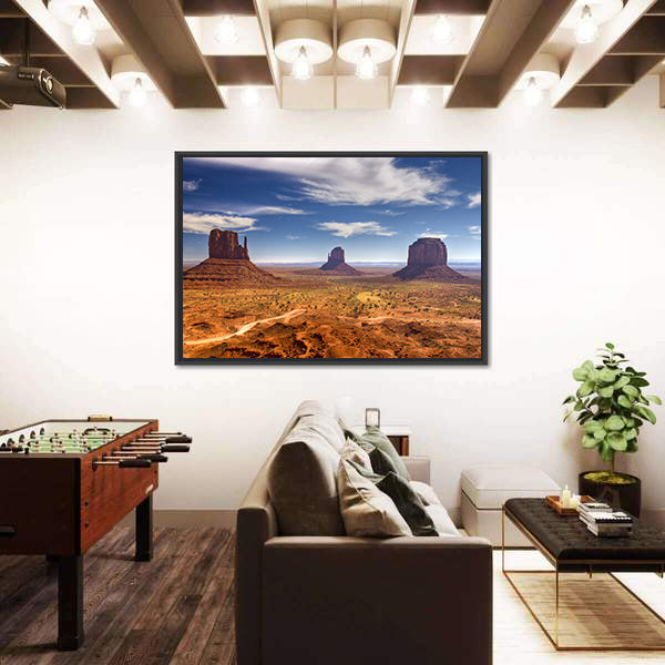 Monument Valley Buttes in Warm Desert Light Canvas Wall Art