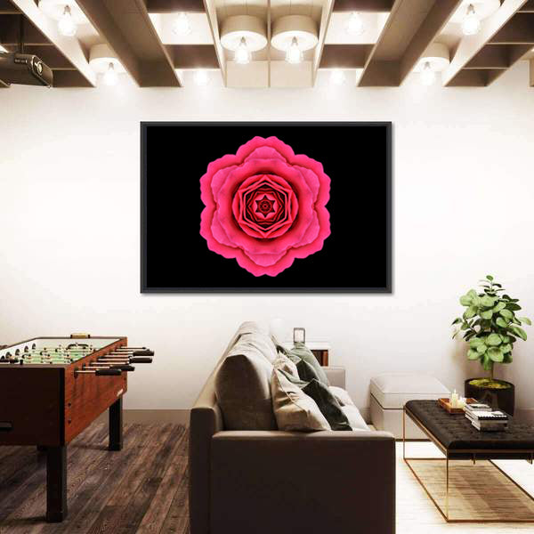 Pink Kaleidoscope Flower Canvas Wall Art